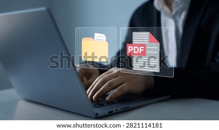 Digital PDF file displayed on screen for document organization, secure storage, online transfer, business communication, data management, electronic records, and office productivity.