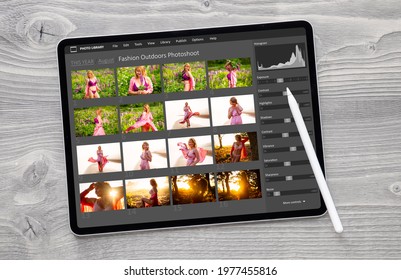 Digital Photo Files Library On Tablet Computer