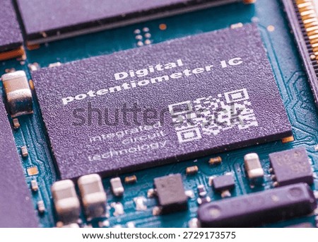 Digital potentiometer IC Simulates a mechanical potentiometer using digital control. integrated circuits ICs