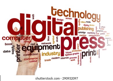 Digital Press Word Cloud Concept