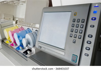Digital print machine detail and cartridges