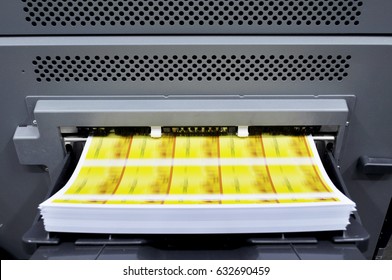 Digital printing machine during production