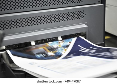 Digital printing machine during production