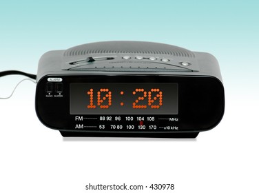 Digital Radio Alarm Clock -Gradient Background