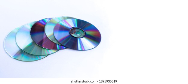 Digital recording discs on a white background.