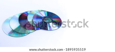 Digital recording discs on a white background.