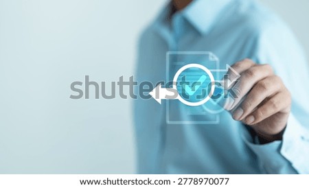 Digital refund confirmation and secure online payment approval concept with financial transaction validation for ecommerce and modern business systems.