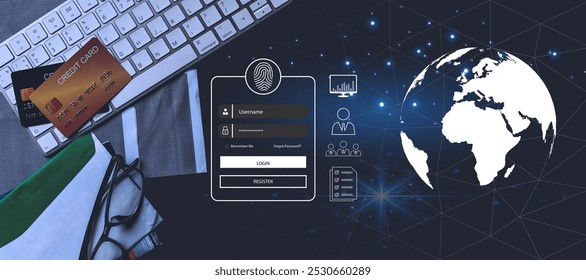 A digital representation of safe and secure online payment processes, featuring encrypted data transfer, user authentication - Powered by Shutterstock