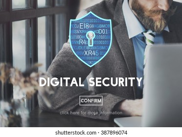Digital Security Protection Privacy Interface Concept