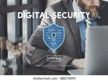Digital Security Protection Privacy Interface Concept