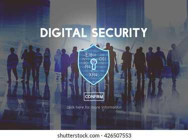 Digital Security Protection Privacy Interface Concept