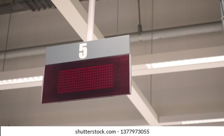 Digital sign for queue counter. (Display Board system in LED light.)