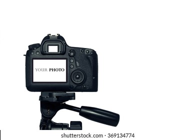 Digital single-lens reflex camera isolated on  white background - Powered by Shutterstock