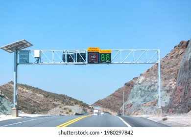 Digital Speed Limit Sign On Road, Translation: 