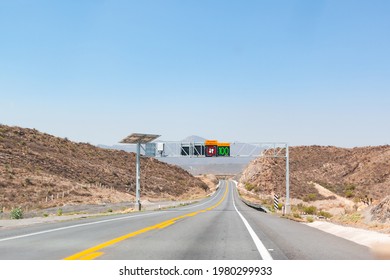 Digital Speed Limit Sign On Road, Translation: 