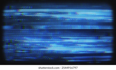 A digital style background texture with data glitch and interference effects.