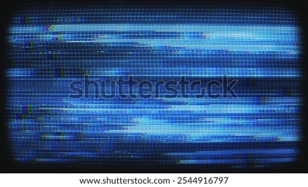 A digital style background texture with data glitch and interference effects.