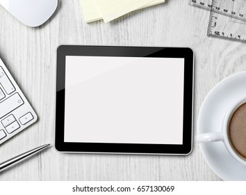 Digital Tablet On Desk