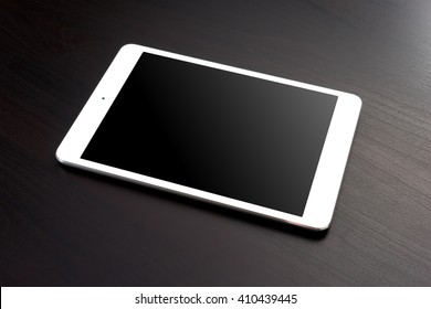 Digital Tablet On Office Table.