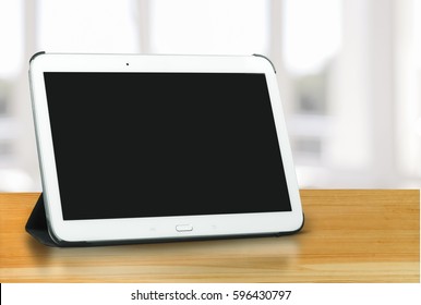 Digital Tablet On The Table.