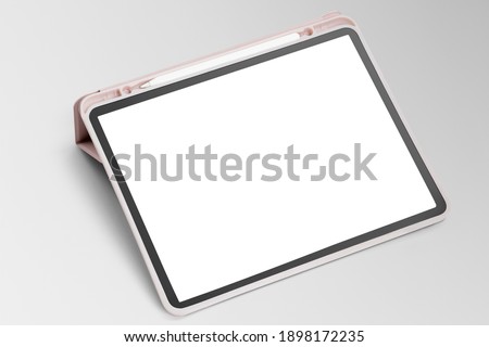 Digital tablet screen mockup smart tech