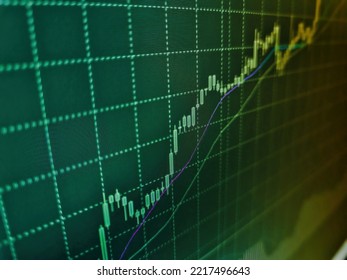 Digital tablet showing charts. Financial accounting. Stock market prices show on display. New technologies for business. Stock market charts. Display of Stock market quotes - Shutterstock ID 2217496643