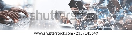 Digital technology background, cloud computing. Business Intelligence, global network, Data analysis, programmer team, data connection, computer programming software development, internet technology