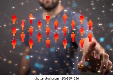 Digital technology background. Network connection dots and lines.