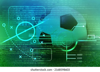 Digital Technology In Football And Soccer Team Manager Tactics Analysis, Online Sport Betting Concept 