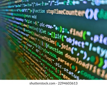 Digital technology on display. . Binary digits code editing. Green color becomes the most dominant color. Computer script. Real Html code developing screen - Powered by Shutterstock - Get 15% off with code: PIKWIZARD15