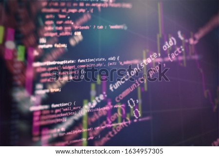 Digital technology on display. HTML5 in editor for website development. Website HTML Code on the Laptop Display Closeup Photo.