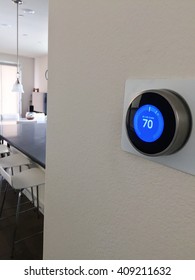 Digital Thermostat In Modern House