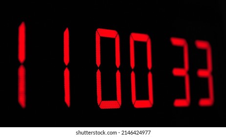 Digital timer on a black background. Light panel with red numbers - Powered by Shutterstock - Get 15% off with code: PIKWIZARD15