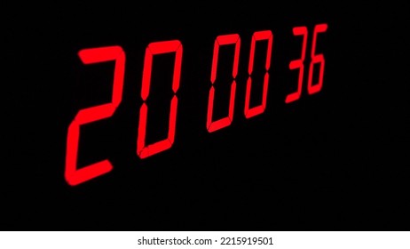 Digital timer on a black background. Light panel with red numbers - Powered by Shutterstock - Get 15% off with code: PIKWIZARD15