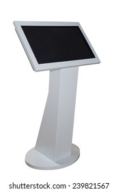 Digital touchscreen terminal isolated on white background