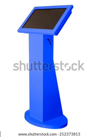 Digital touchscreen terminal isolated on white background