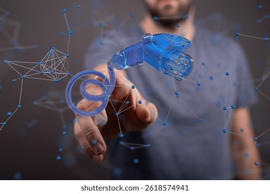 Digital Transformation: 3D Model of Connector in Network