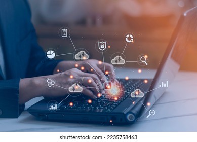 Digital transformation change management, internet of things. new technology bigdata and business process strategy, customer service management, cloud computing, smart industry. Ai technology. - Powered by Shutterstock