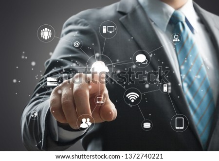 Digital transformation change management, internet of things. new technology bigdata and business process strategy, automate operation, customer service management, cloud computing, smart industry