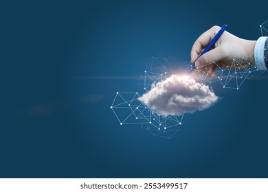 Digital Transformation of Cloud Technologies. The connection between the physical world and an abstract data network.