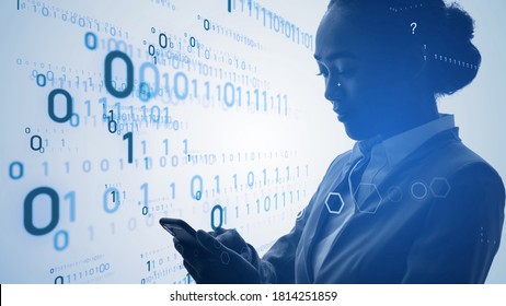Digital transformation concept. Binary code. Programming. *Video version available in my portfolio.
