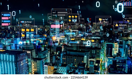 Digital transformation concept. Dialogs of software.