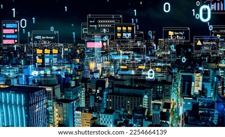 Digital transformation concept. Dialogs of software.