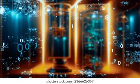 digital transformation. supercomputer. quantum computer.