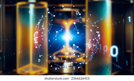 digital transformation. supercomputer. quantum computer.