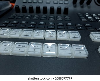 Digital Video Switcher Buttons. Blackmagic Switcher. 