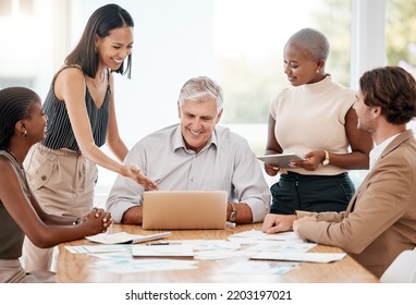 Digital Vision, Diversity And Teamwork Of A Happy Team In An Office Tech Accounting Meeting. Corporate Business Meeting Of Finance Workers Working And Planning A Finance Agenda And Financial Project