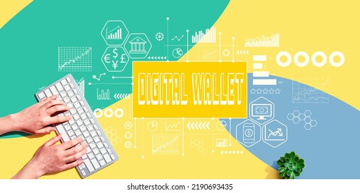 Digital Wallet - Digital Self Custody Crypto Enabled Self Custody Wallet Private Keys With Person Using A Computer Keyboard