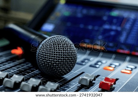 Digital wireless microphone on a Class Mixer board.