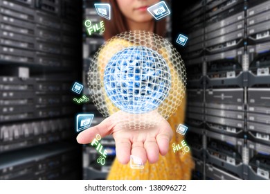Digital world and digital icon : Elements of this image furnished by NASA